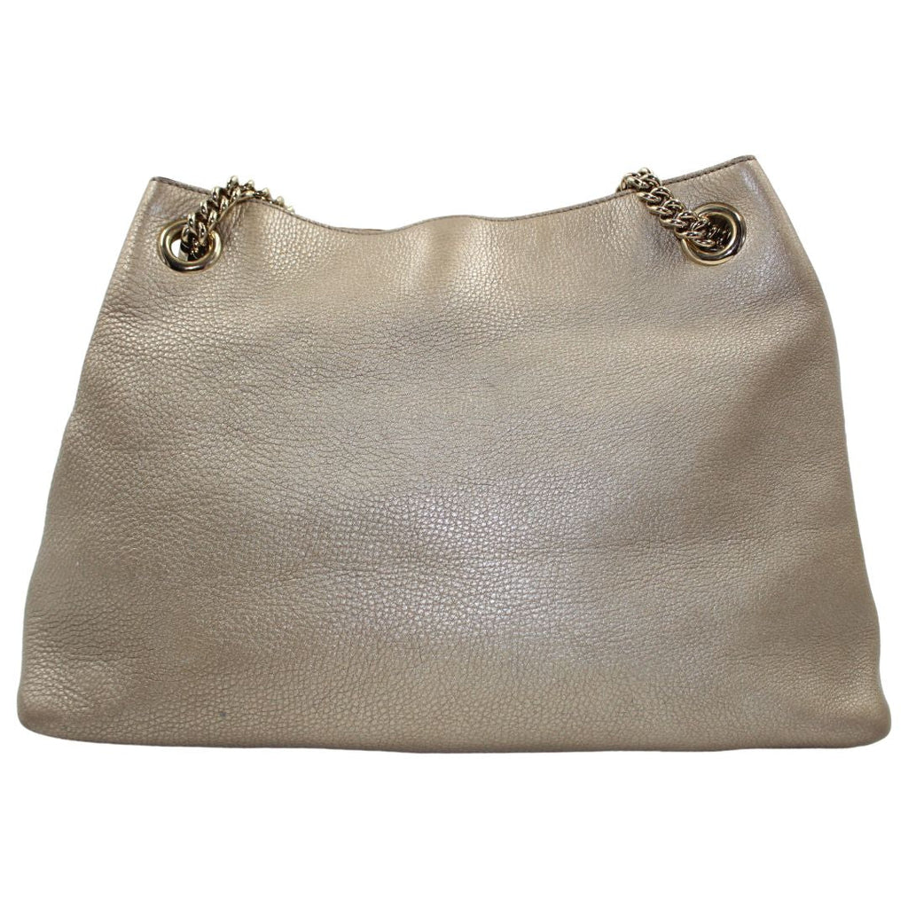 Gucci Pebbled Calfskin Medium Soho Chain Shoulder Bag