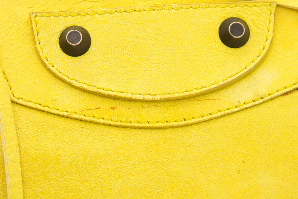 Balenciaga Yellow City Crossbody Handbag