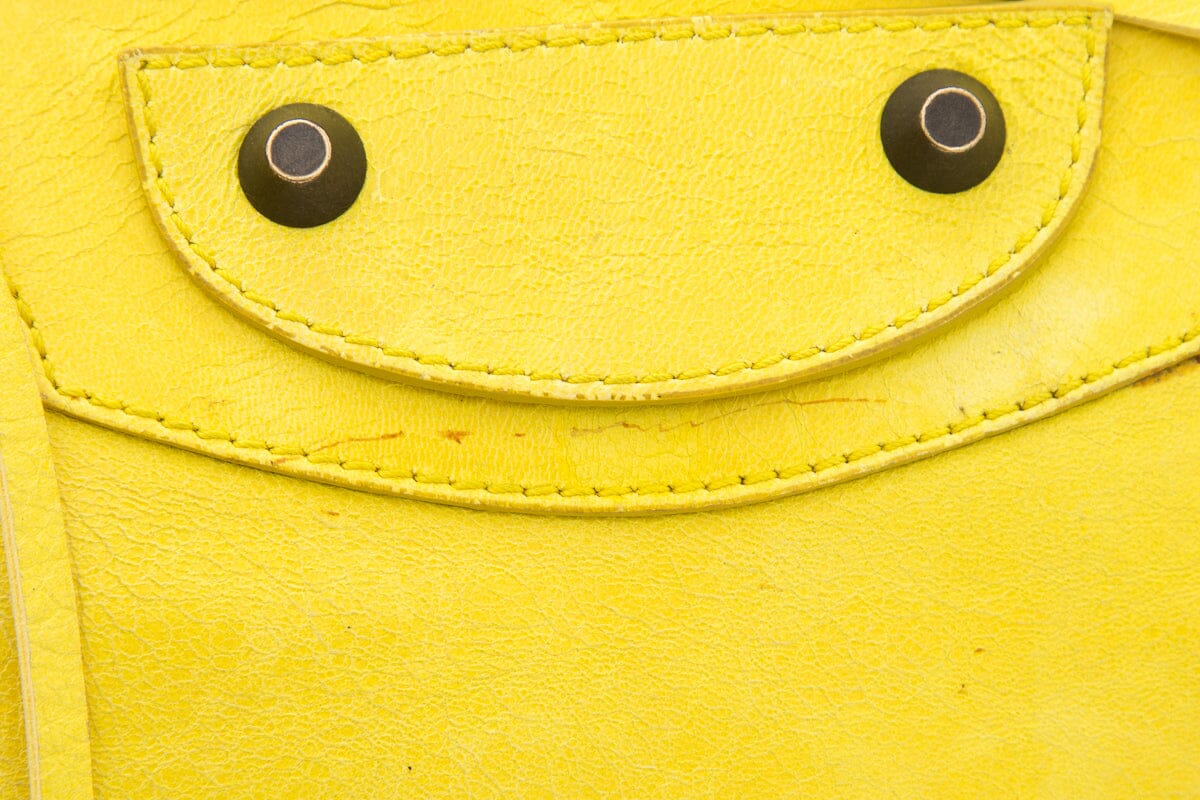 Balenciaga Yellow City Crossbody Handbag