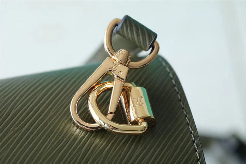 Louis Vuitton Twist MM Bag, Shoulder and Cross Body Bags For Women Kaki / Quartz White 9.1in/23cm Louis Vuitton M59884