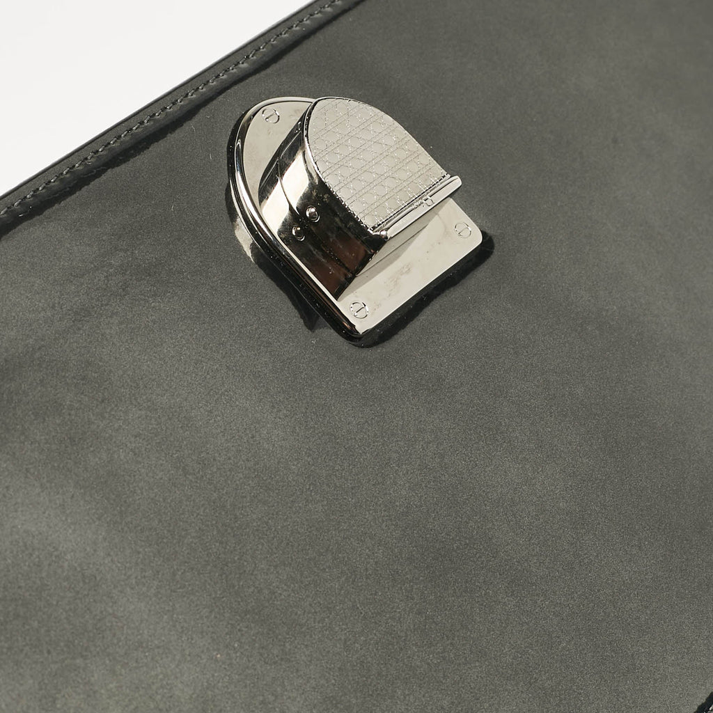 Dior Grey  Leather Medium Diorama Shoulder Bag
