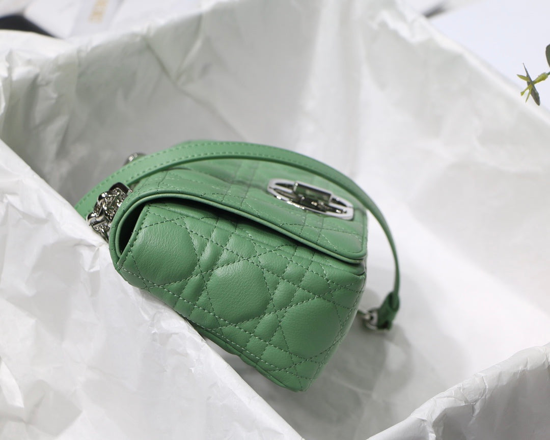 Dior Small Caro Bag Green For Women, Women’s Handbags, Shoulder Bags, Crossbody Bags, 20cm/8in CD