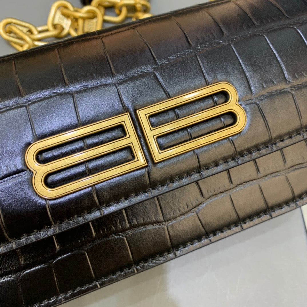 Gossip Small On Chain Shoulder Bag Black, For Women,  Bags 7.4in/19cm