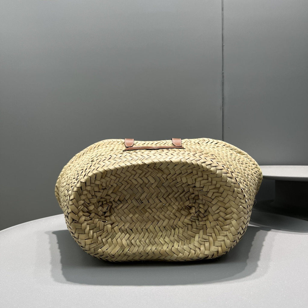 GLAMI Teen Triomphe GLAMI Classic Panier In Palm Leaves With Heart Patch Brown For Women 10in/25cm 194002DUI.04LUÃ‚Â 