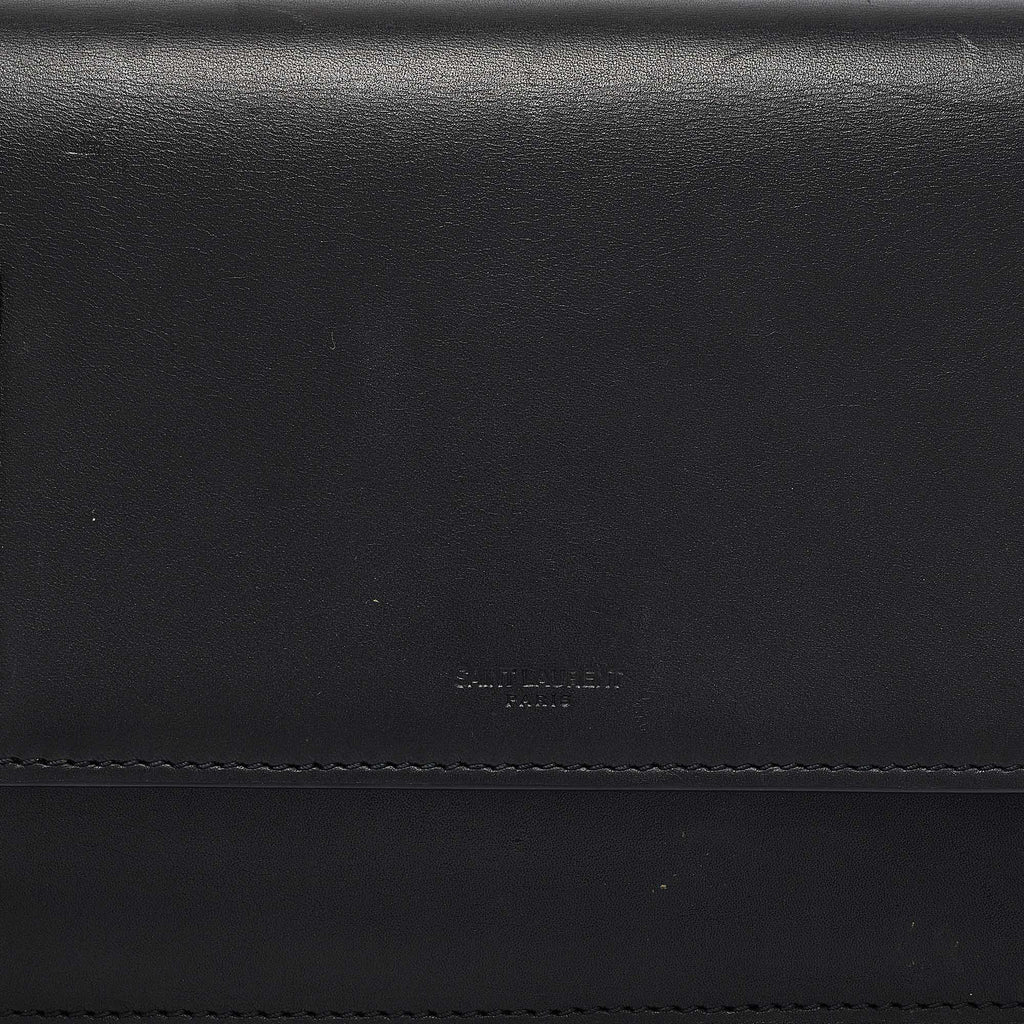 Saint Laurent Black Leather Classic Betty Clutch