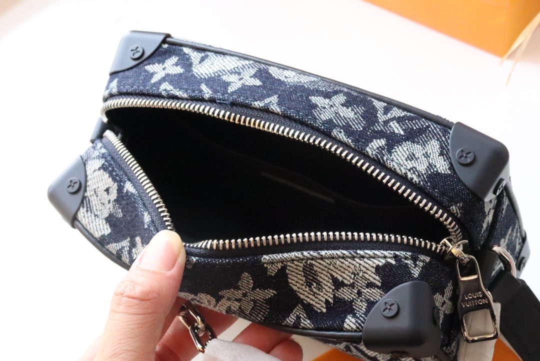 Louis Vuitton Mini Soft Trunk Monogram Tapestry Canvas By Virgil Abloh For Women, WoBags, Shoulder And Crossbody Bags 7.3in/18.5cm Louis Vuitton M80033