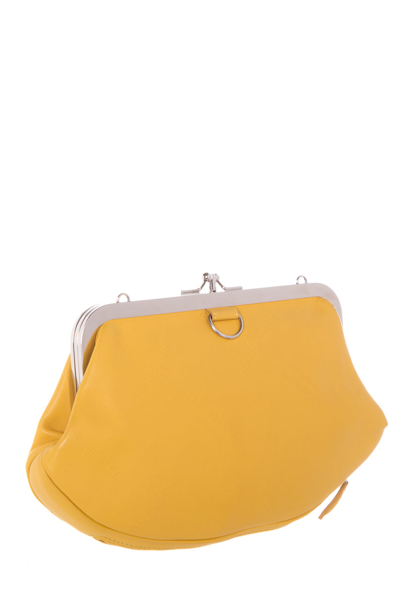 Vetements Yellow Leather Shoulder Monogram Bag