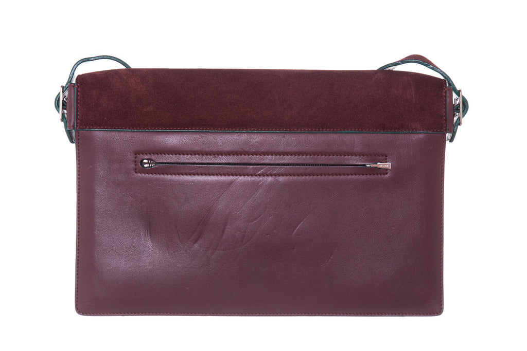 Celineline Multicolor Diamond Suede & Pony Hair Shoulder Bag