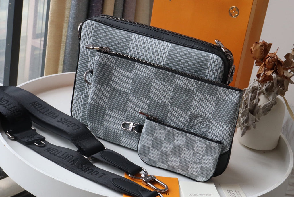 Louis Vuitton Trio Messenger Monogram Eclipse Monogram/ Eclipse Reverse For Men, Bags, Shoulder And Crossbody Bags 9.8in/25cm Louis Vuitton M69443