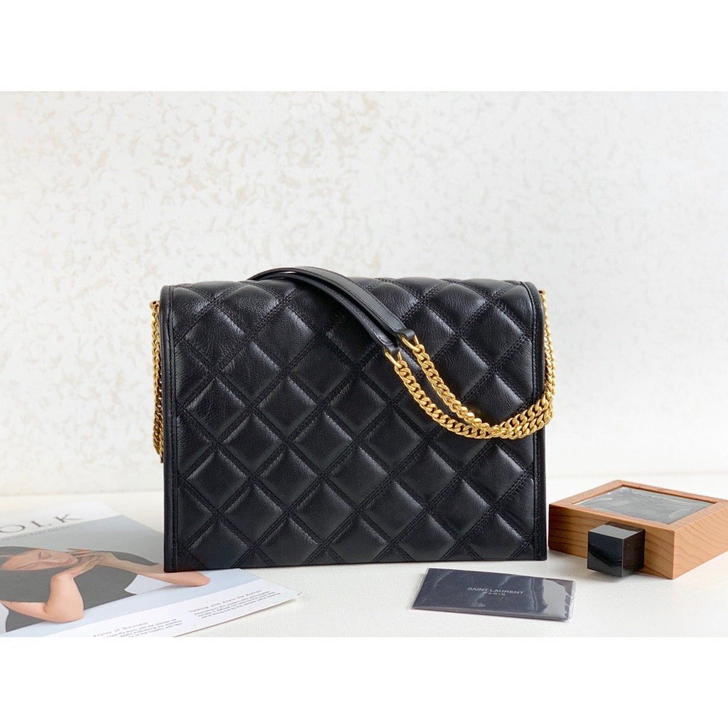 Saint Laurent Becky Small Shoulder Bag Black For Women 10.5in/27cm YSL P00420101
