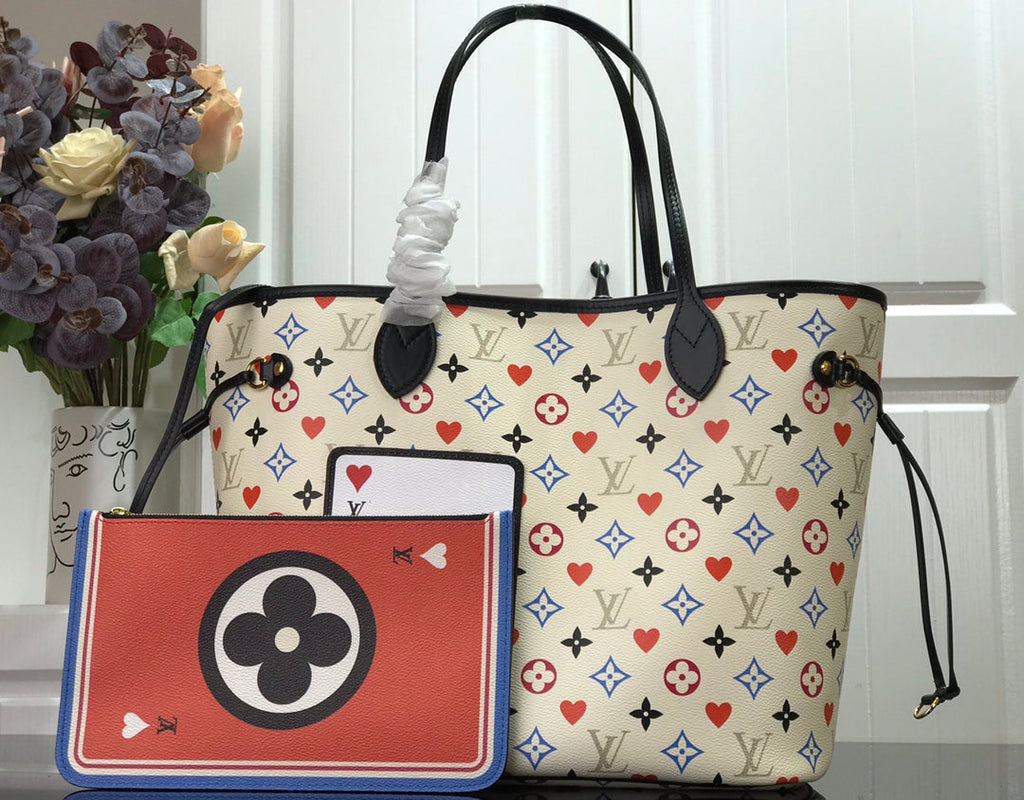 Louis Vuitton Neverfull MM Game On Tote Bag Monogram Canvas White By Nicolas Ghesquiere For Women, WomenÃƒÂ¢Ã¢â€šÂ¬Ã¢â€žÂ¢s Handbags, Shoulder Bags 12.2in/31cm Louis Vuitton M57462