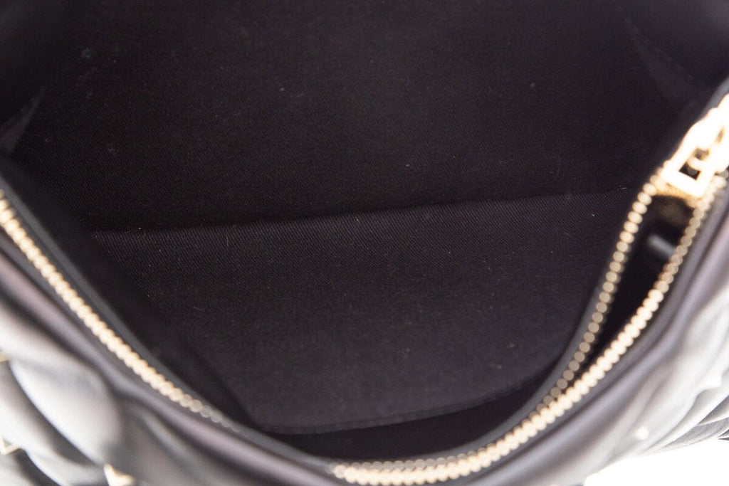 Valentino Black Candystud Shoulder Handbag