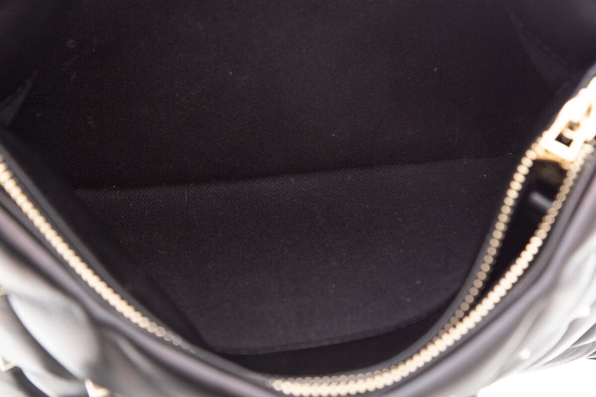 Valentino Black Candystud Shoulder Handbag
