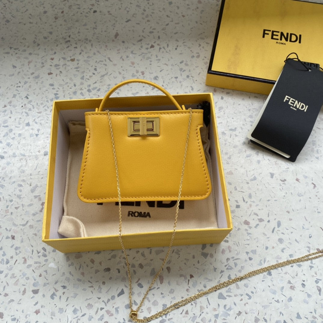 Nano Charm Crossbody Yellow Bag For Woman 12cm/4.5in
