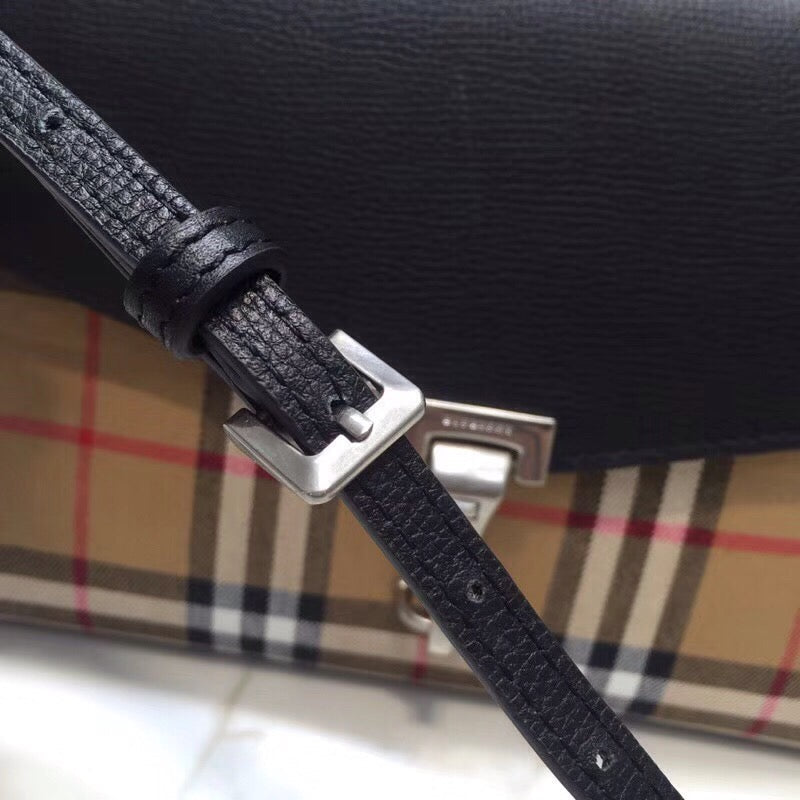 Burberry Small Vintage Check And Crossbody Bag Black For Women, Bags 9in/24cm