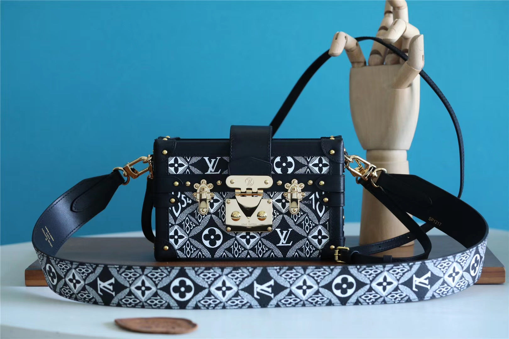Louis Vuitton Petite Malle Jacquard Sin1854 Black For Women, WomenÃƒÂ¢Ã¢â€šÂ¬Ã¢â€žÂ¢s Handbags, Shoulder Bags And Crossbody Bags 7.5in/19cm Louis Vuitton
