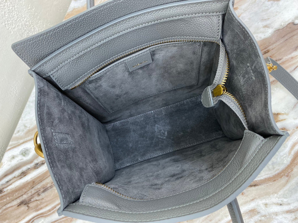Top Quality Nano LuGucciage Bag In Drummed Grey For WomLB 8in/20cm 189243AQL.10KL