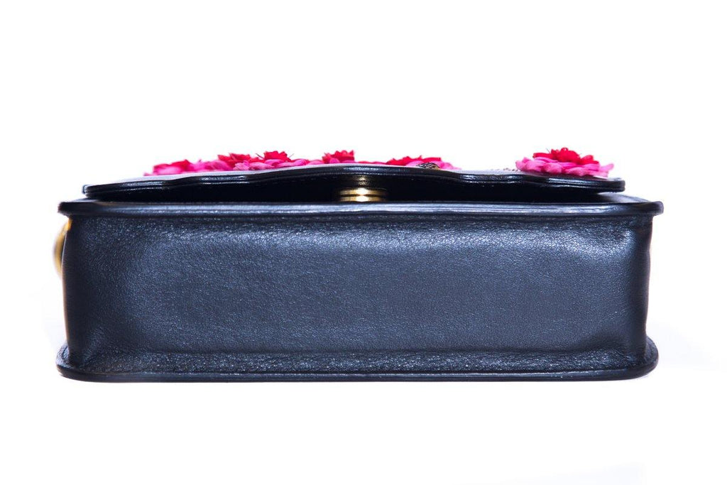 Thale Blanc Black Leather Embellished Audreyette Mini Shoulder Bag