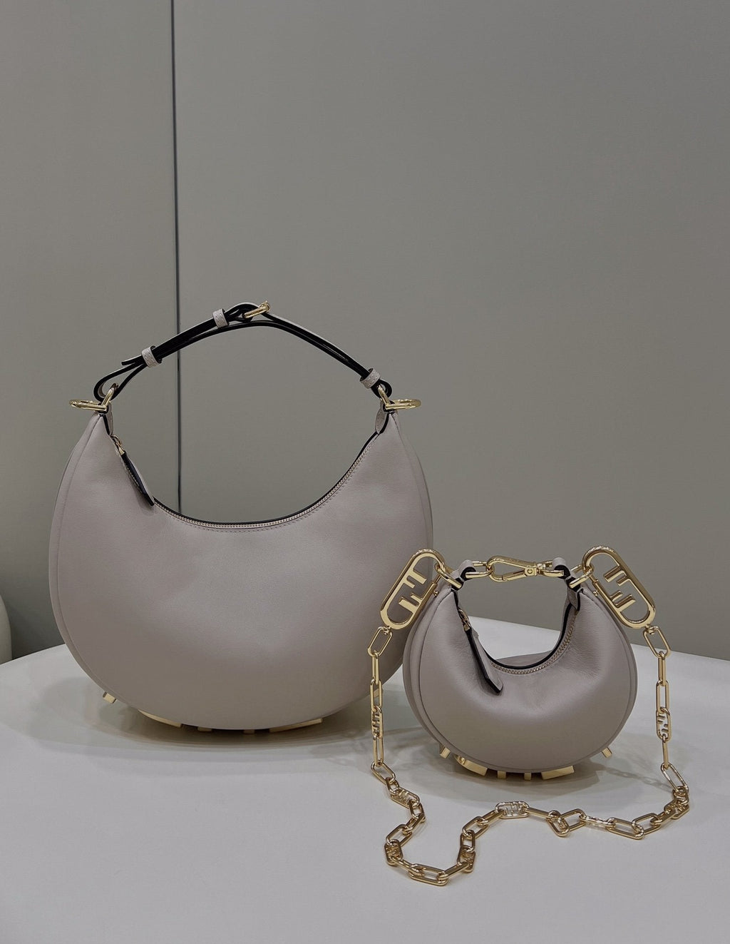 graphy Beige Mini Shoulder Bag For Woman 16.5cm/6.5in