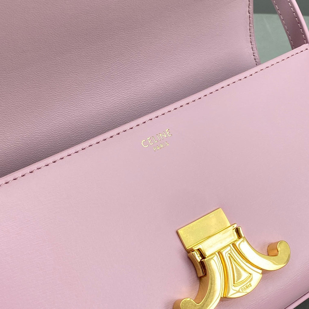 Celine Triomphe Shoulder Bag PiNike For Women 8in/20cm 