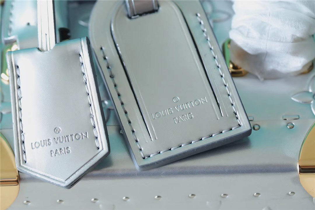 Louis Vuitton The Camera Box Monogram Empreinte By Nicolas Ghesquiere Light Blue For Women,  Shoulder And Crossbody Bags 9.3in/16cm Louis Vuitton