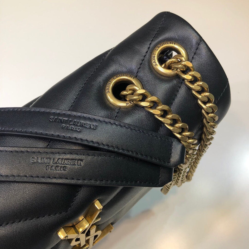 YSSL Loulou Small Chain Bag In MatelassÃ© "Y" Black For Women 9.8in/23cm YSL 494699DV7271000