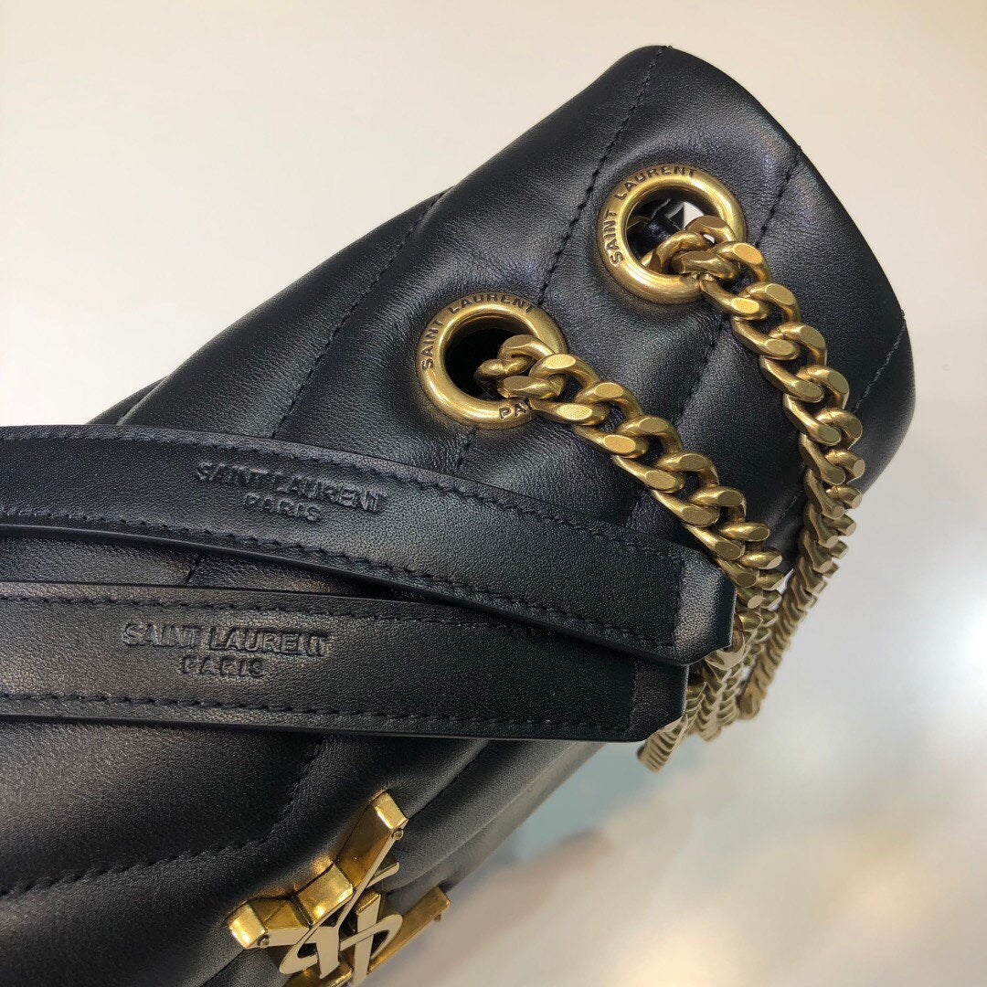 YSSL Loulou Small Chain Bag In MatelassÃ© "Y" Black For Women 9.8in/23cm YSL 494699DV7271000