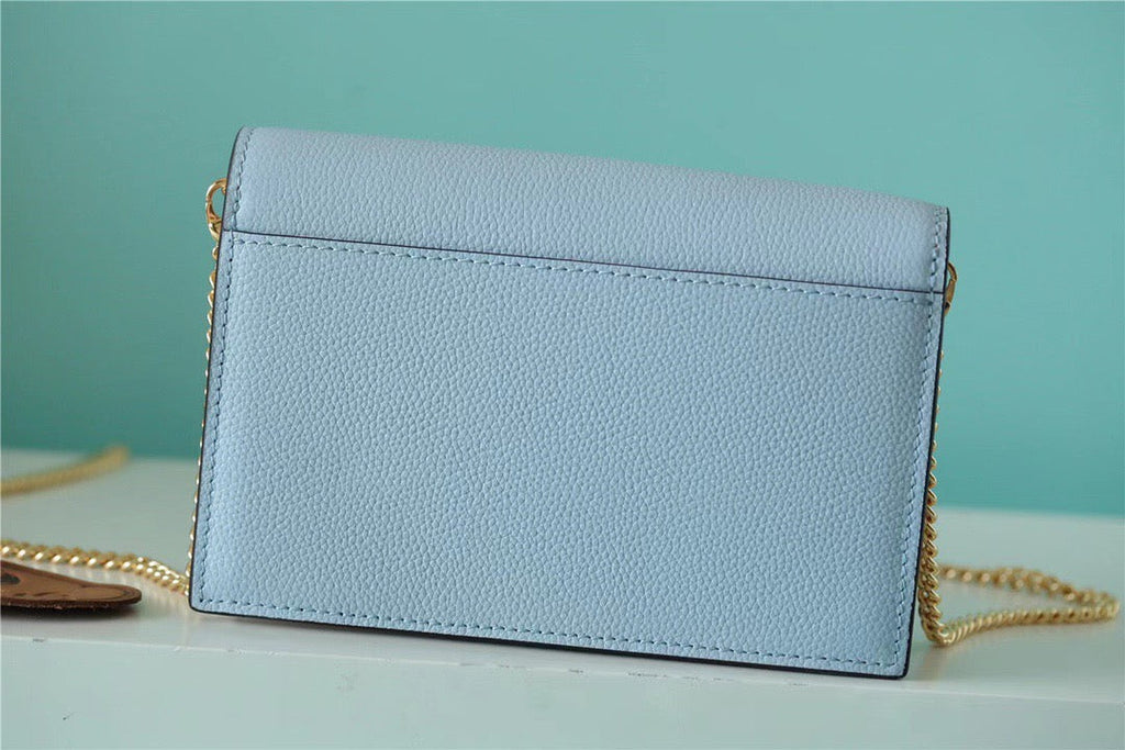 Louis Vuitton Mylockme Chain Pochette Bleu Nuage Blue For Women,  Shoulder and Crossbody Bags 7.5in/19cm Louis Vuitton M81436