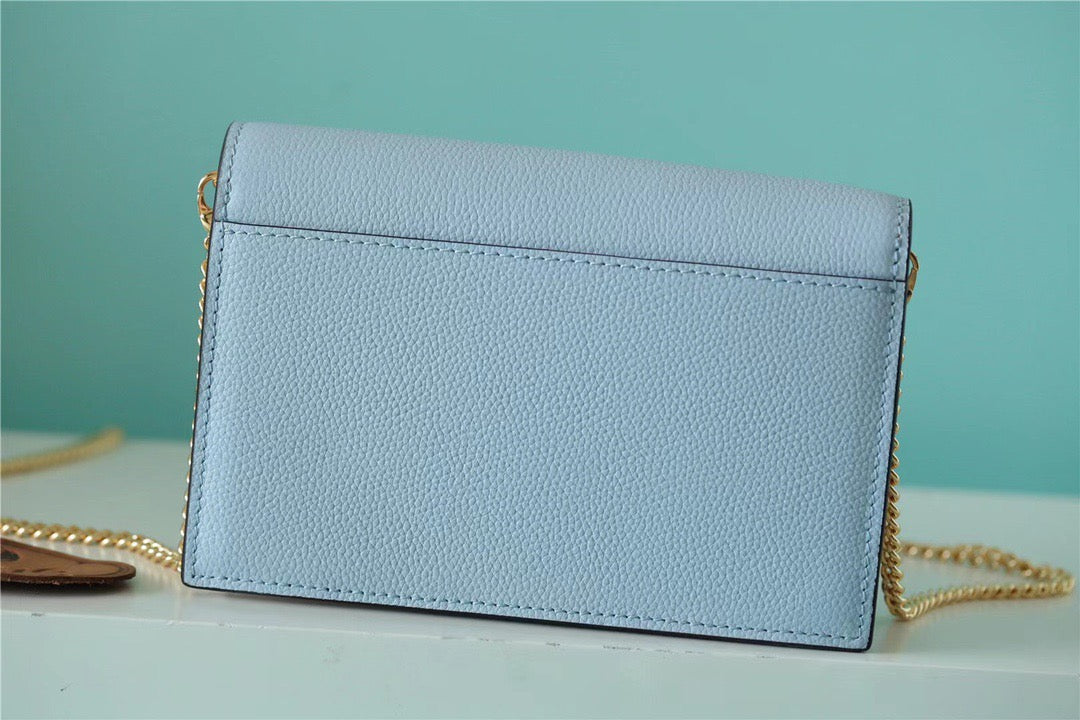 Louis Vuitton Mylockme Chain Pochette Bleu Nuage Blue For Women,  Shoulder and Crossbody Bags 7.5in/19cm Louis Vuitton M81436