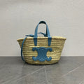 GLAMI Teen Triomphe GLAMI Classic Panier In Palm Leaves And Lizard Blue For Women 8in/20cmÃ‚Â 