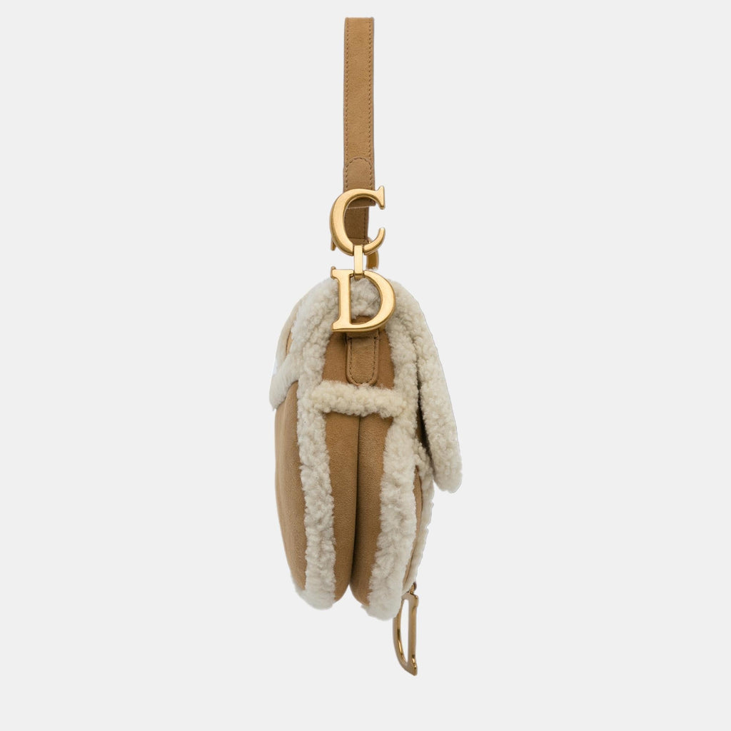 Dior Br Shearling Saddle Bag