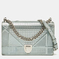 Dior Light Green Cannage  Leather Medium Diorama Flap Shoulder Bag