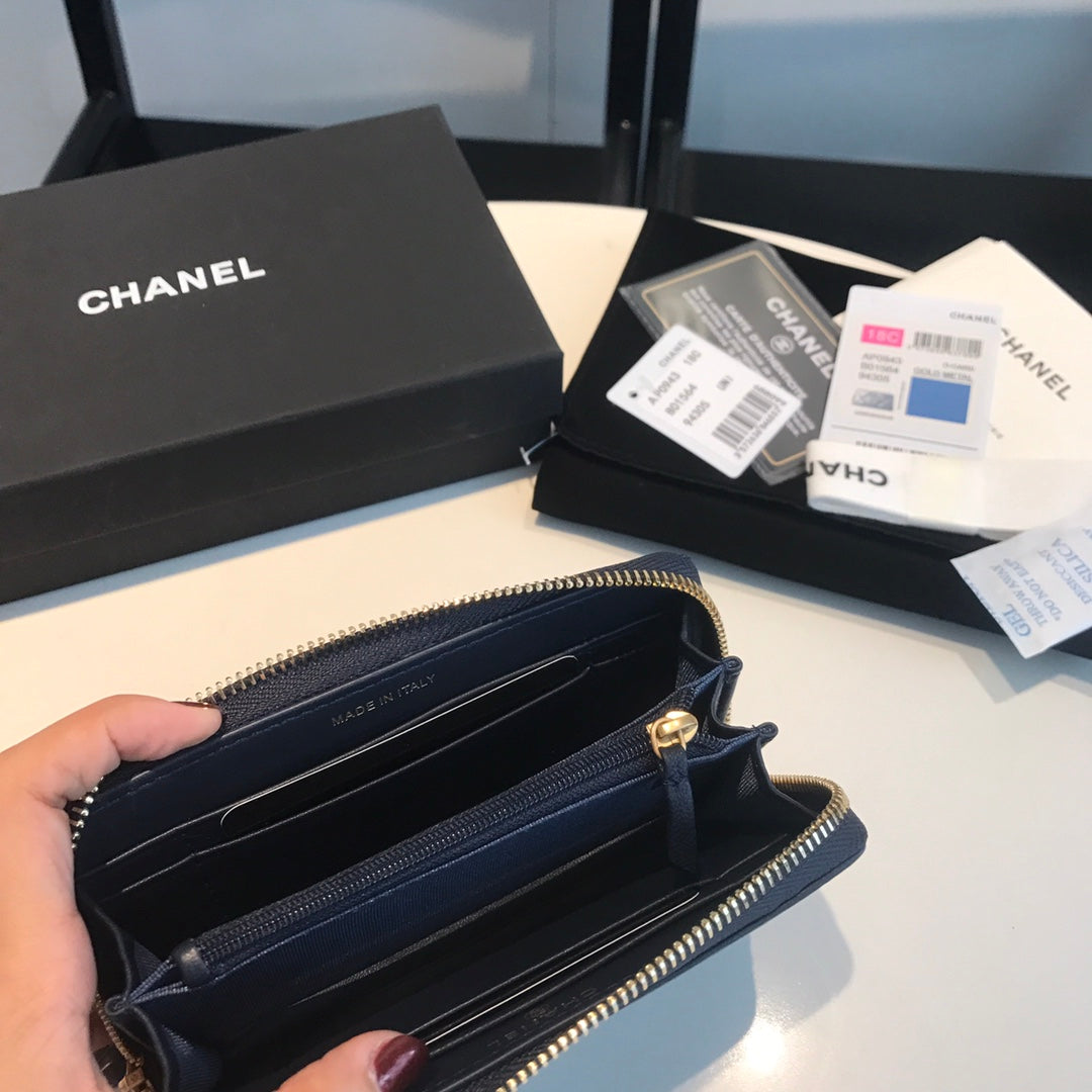 Chanel CHL RED BLACK WALLET 16.5CM