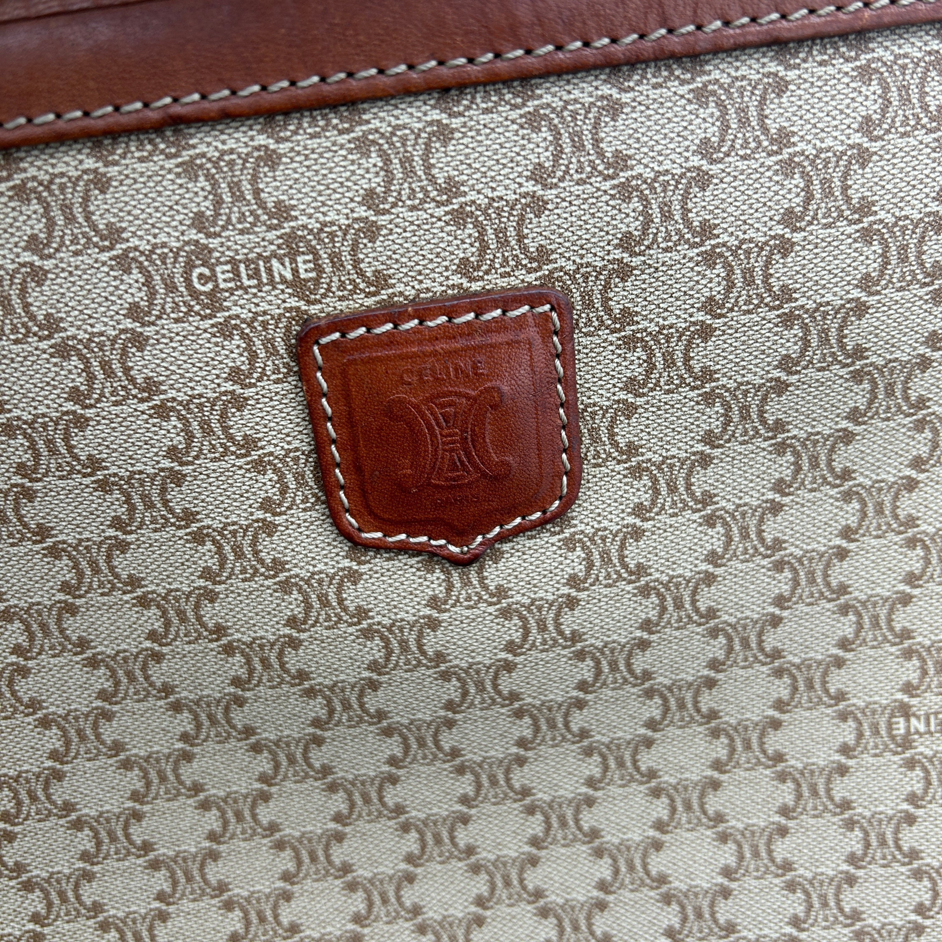 Celine Macadam Beige Clutch Bag