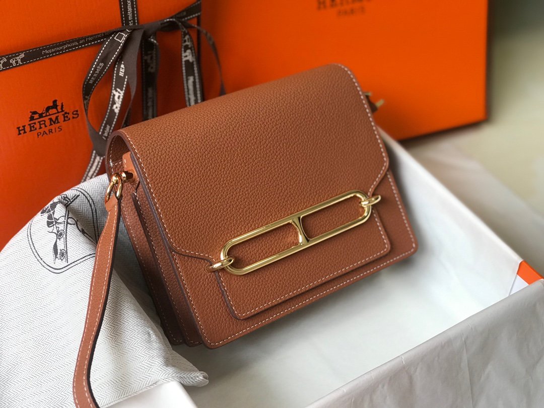 Mini Evercolor Sac Roulis 19 Brown For Women, Handbags, Shoulder Bags 7.5in/19cm