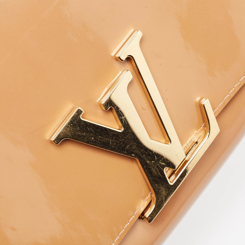 Louis Vuitton Rose Velours  Leather Louise Clutch