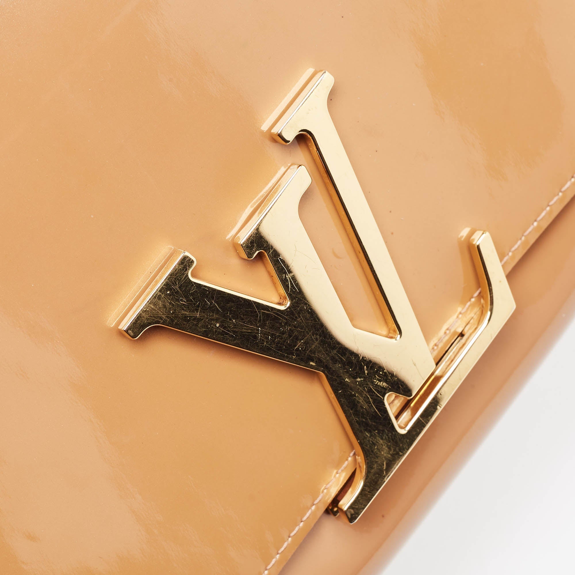 Louis Vuitton Rose Velours  Leather Louise Clutch