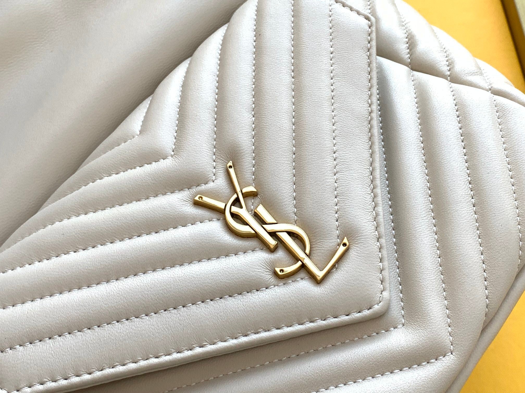 Top Quality Joe Backpack In Monogram With Bronze-Toned Hardware White For Women 11.5in/22cm YSL 6726091EL079207