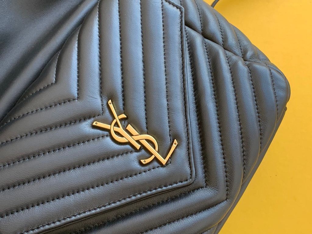 Top Quality Joe Backpack In Monogram With Bronze-Toned Hardware Black For Women 11.5in/22cm YSL 6726091EL071000