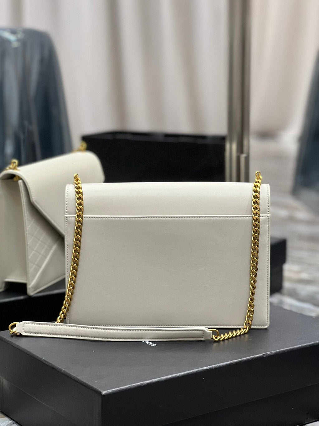 Top Quality Gaby Chain Bag White With Gold Hardware For Women 10.4in/27cm YSL
