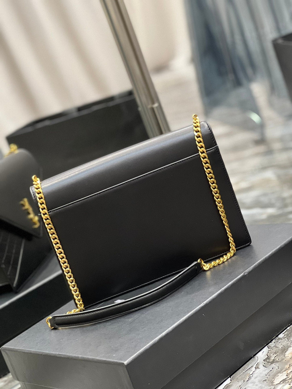 YSSL Gaby Chain Bag Black With Gold Hardware For Women 10in/27cm YSL 6688641EL071000
