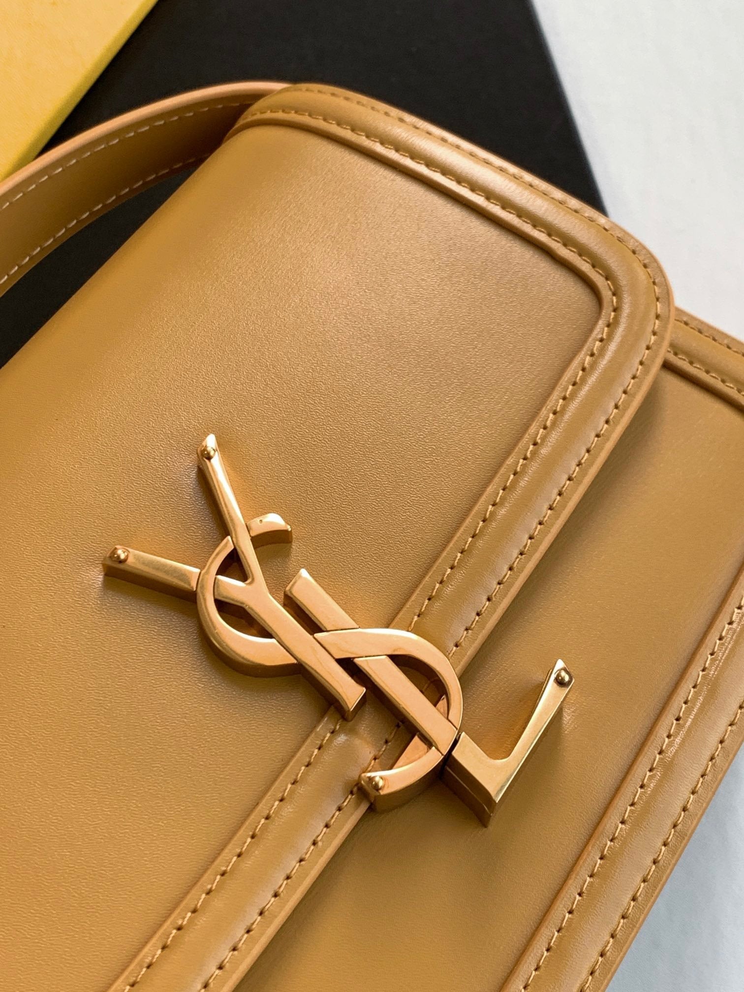 YSSL Solferino Small Satchel Bag Brown In Box 7in/19cm YSl