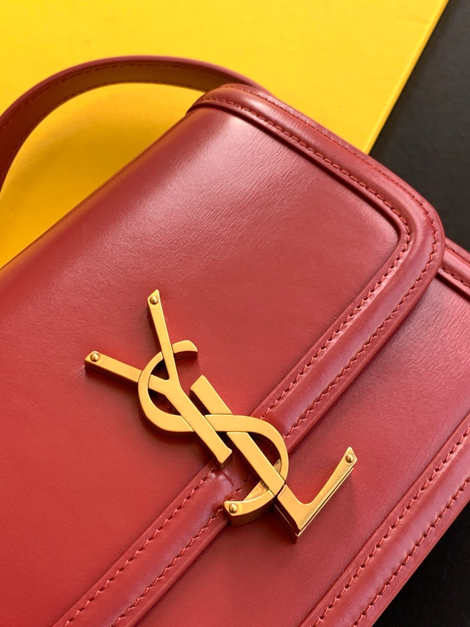 YSSL Solferino Small Satchel Bag Red In Box With Gold Hardware 7in/19cm YSl 6343060SX0W6805