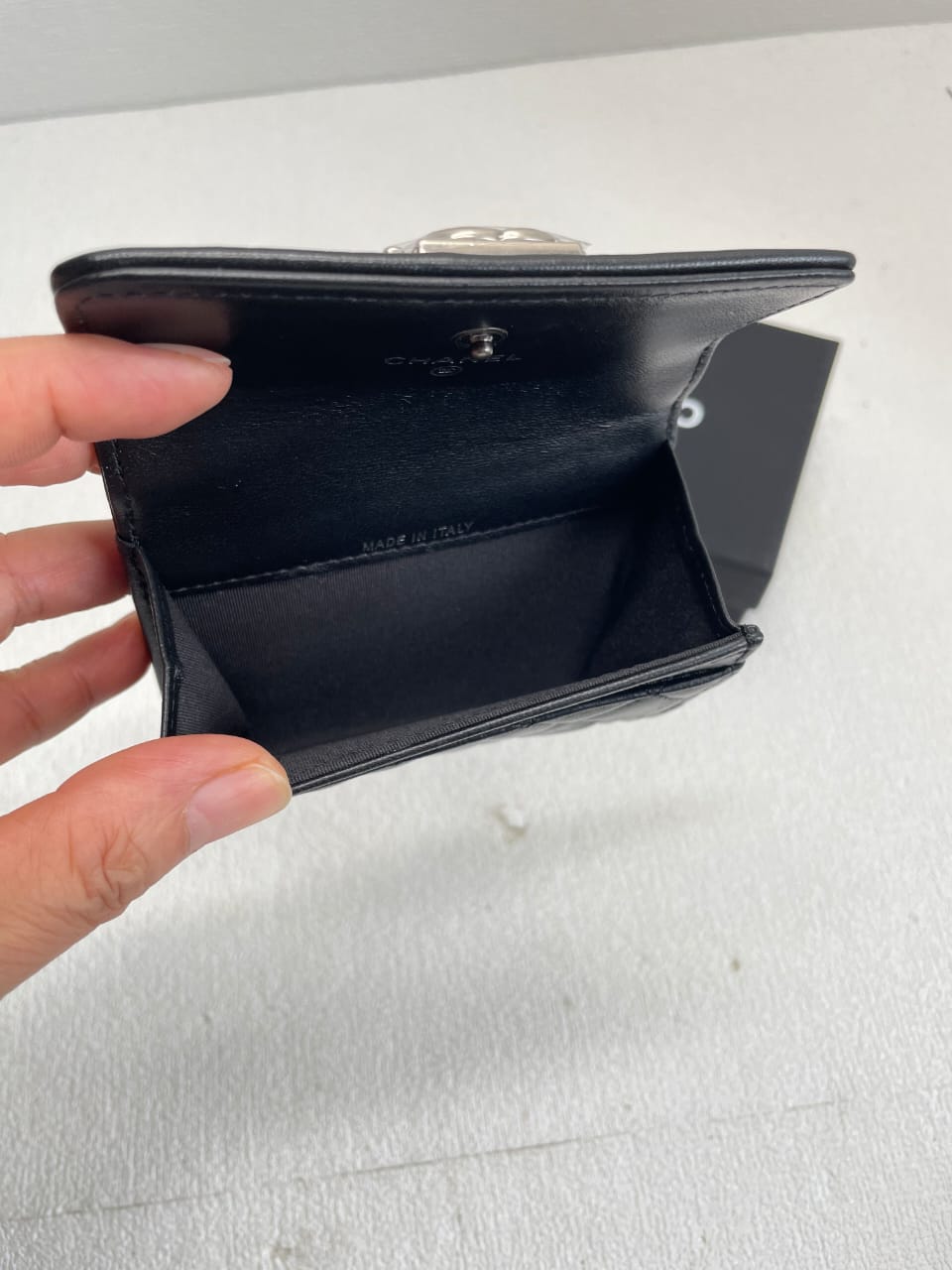 Chanel CHL BOY CLASSIC WALLET BLACK SILVER 84432