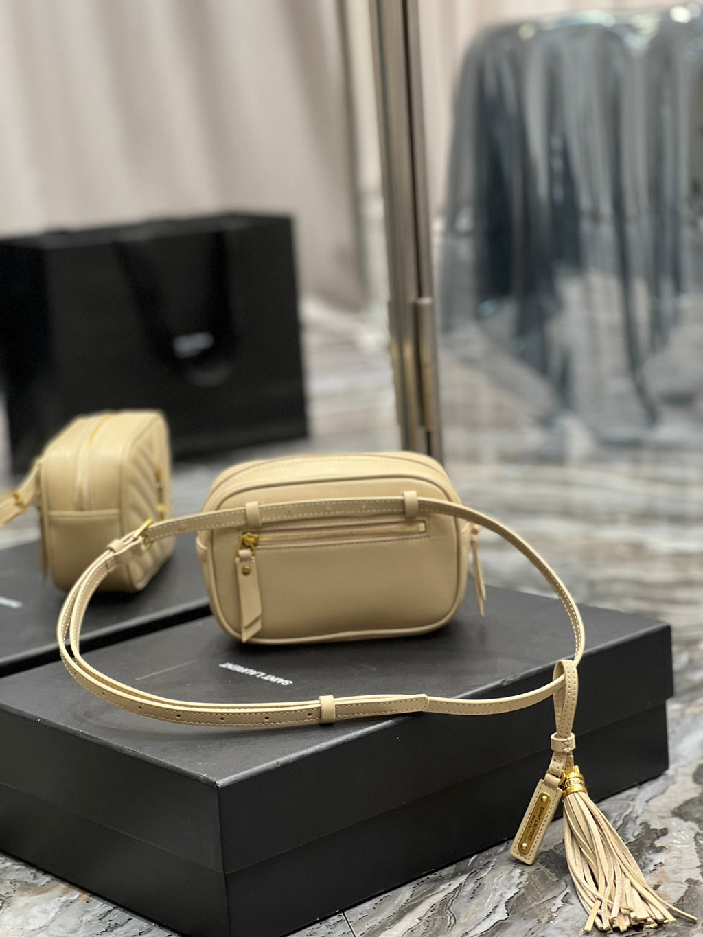 Top Quality Lou Belt Bag Beige In MatelassÃ© Gold Toned Hardware For Women 6.1in/15cm YSL 614031DV7072721