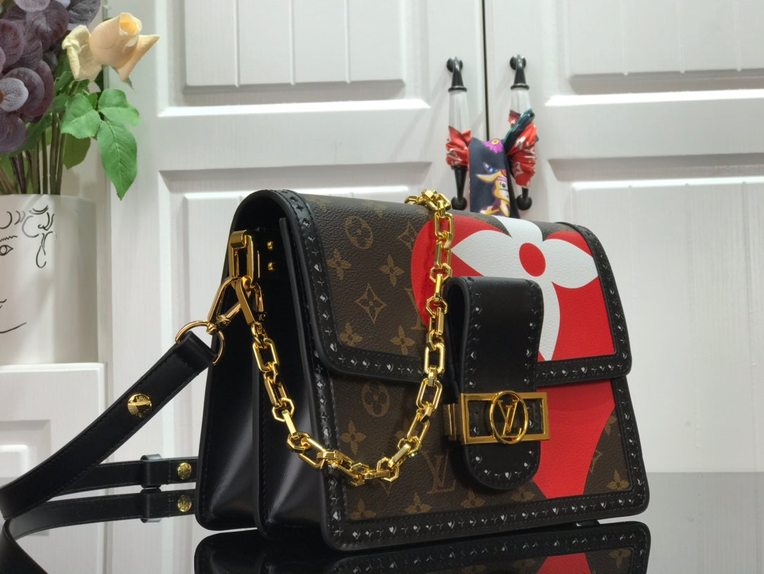 Louis Vuitton Dauphine MM Game On Monogram Canvas By Nicolas Ghesquiere For Women, WomenÃƒÂ¢Ã¢â€šÂ¬Ã¢â€žÂ¢s Handbags, Shoulder And Crossbody Bags 9.8in/25cm Louis Vuitton M57448