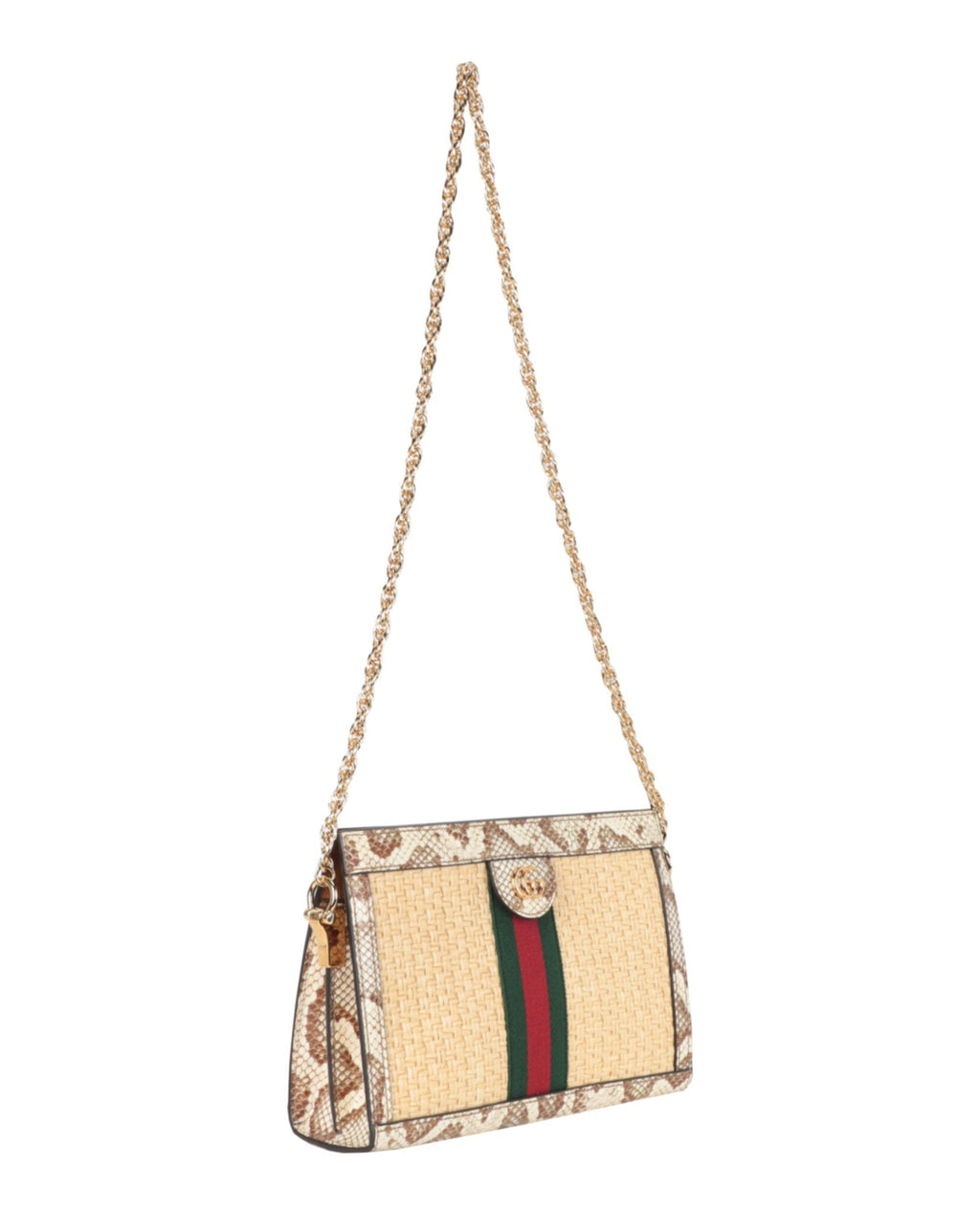 Gucci Womens Ophidia Straw Small Shoulder Bag