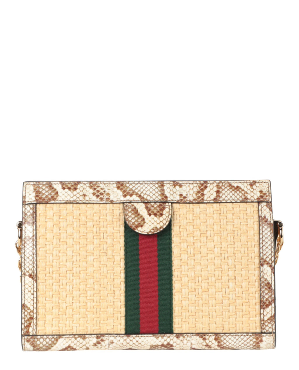 Gucci Womens Ophidia Straw Small Shoulder Bag