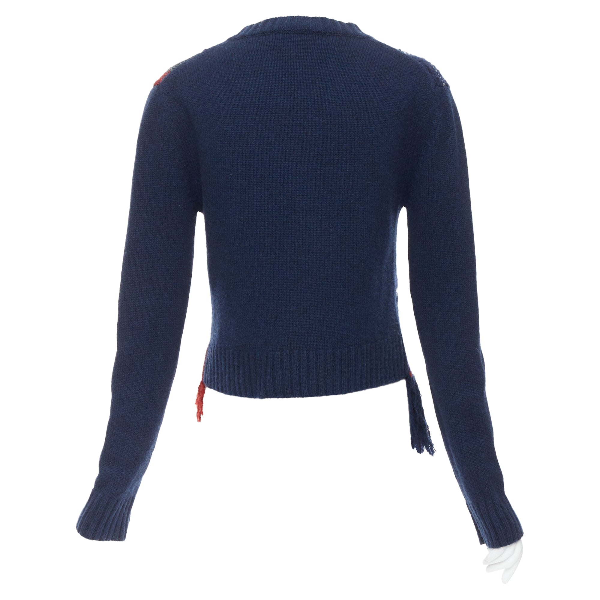 Dior plaid tartan cashmere silk sweater