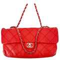 Chanel Ultimate Stitch Flap Large Quilted Leather Crossbody Bag Red